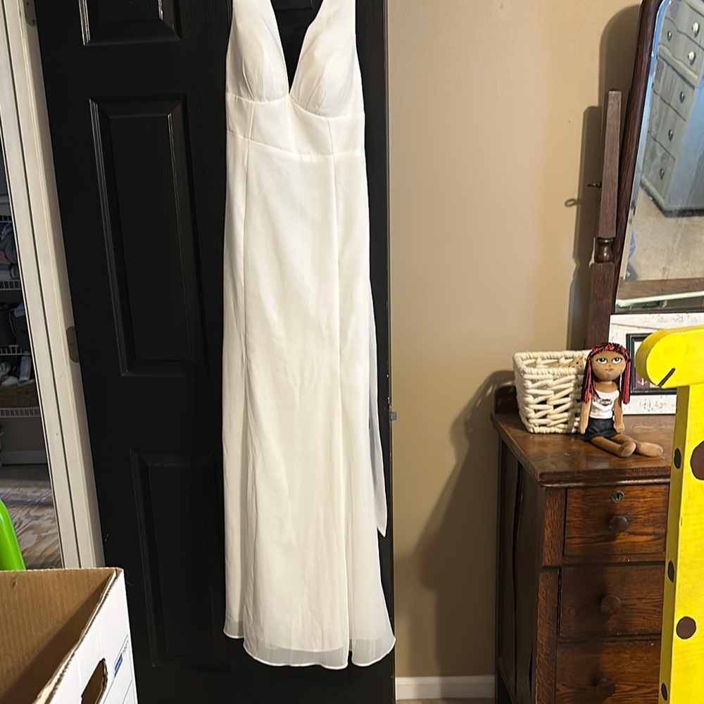 Elegant White Evening Gown